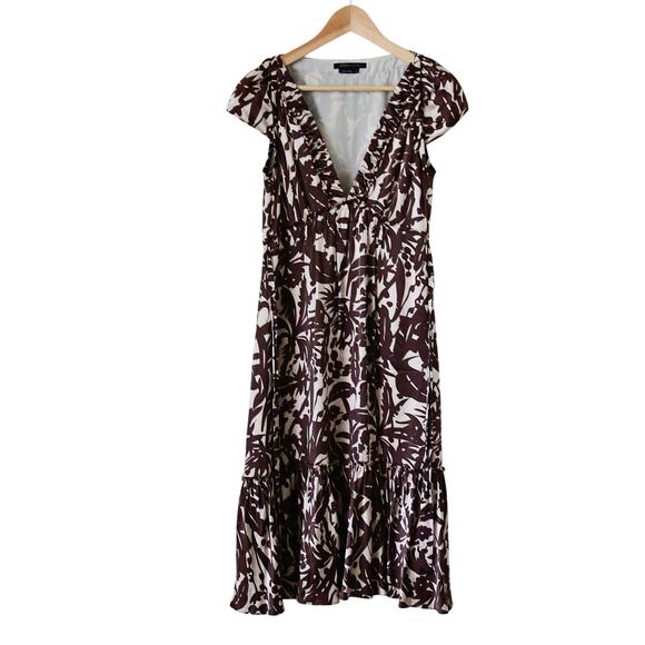 BCBGMaxAzria Dresses & Skirts - BCBGMaxaria Silk COCOA empire waist Midi dress size 2 XS